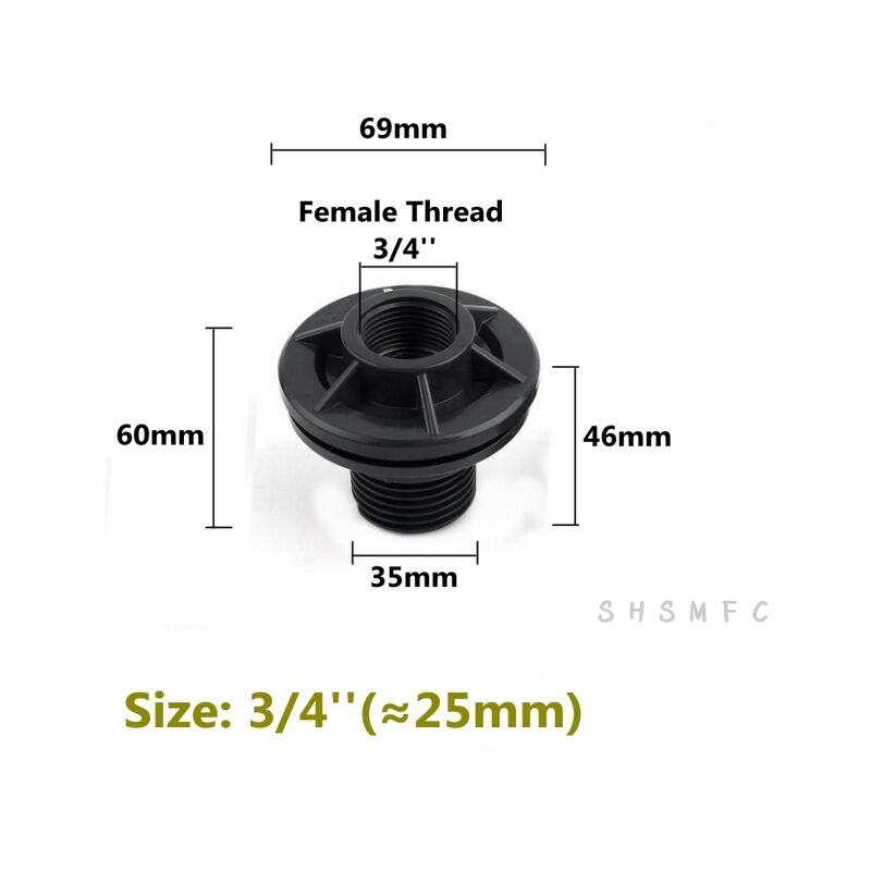 1 8 pezzi 1/2, 3/4, 1 pollice UPVC doppia