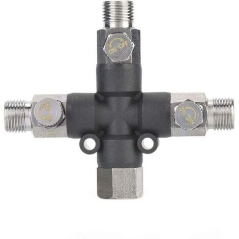 1/8-Zoll-Metall-Dreiwege-Spritzpistolen-Montagezubehör für Luftkompressoradapter, verstellbarer Airbrush-Anschluss und weiteres Künstlerbedarf