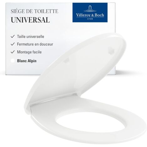 1 abattant de wc, plastique thermodurcissable, fermeture frein de chute, quickrelease, forme ovale, salle de bain