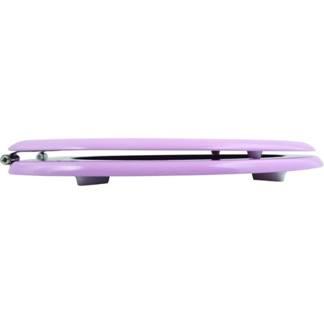 1 - Abattant WC - MDF - Charnières Inox - Fixation Solide et Confortable - Pour Salle de Bain - Rose Clair - 37x45cm