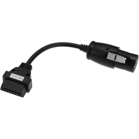 1 adaptateur de diagnostic OBD2 femelle 16 broches vers OBD1 mâle 30 broches, compatible avec les câbles de diagnostic pour camions Iveco, couleur noire.