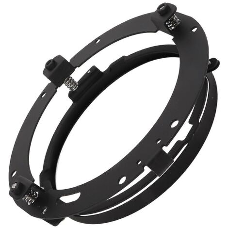 1. Adaptateur de phare moto 7 pouces – Bague de montage ronde noire, support de fixation pour projecteur avant, kit d'adaptation.