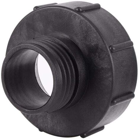 1 Adaptateur IBC S100x8 vers réducteur S60x6 filetage grossier avec couvercle Adaptateur de réservoir Adaptateur IBC Vanne de tonneau de réservoir d'eau de pluie pour robinets d'arrosage