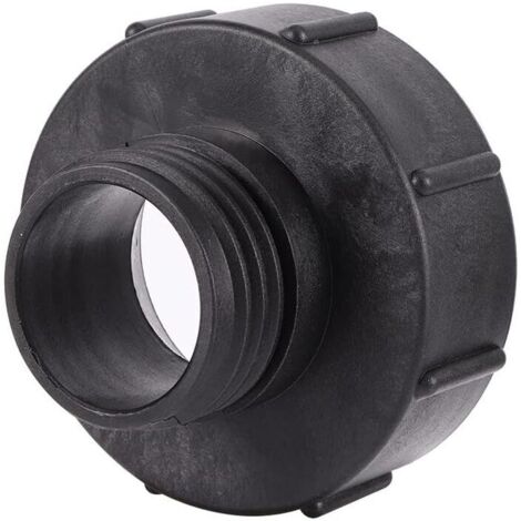 1 Adaptateur IBC S100x8 vers réducteur S60x6 filetage grossier avec couvercle Adaptateur de réservoir Adaptateur IBC Vanne de tonneau de réservoir d'eau de pluie pour robinets d'arrosage