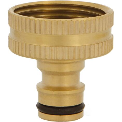 1 Adaptateur Robinet 1/2 Pouces, Laiton, Connexion Rapide, Résistant Corrosion, Jardinage