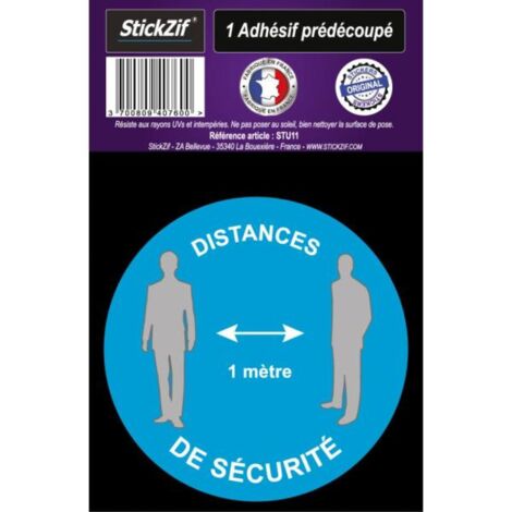 1 Adhesif Pre-Decoupe DISTANCES De Securite