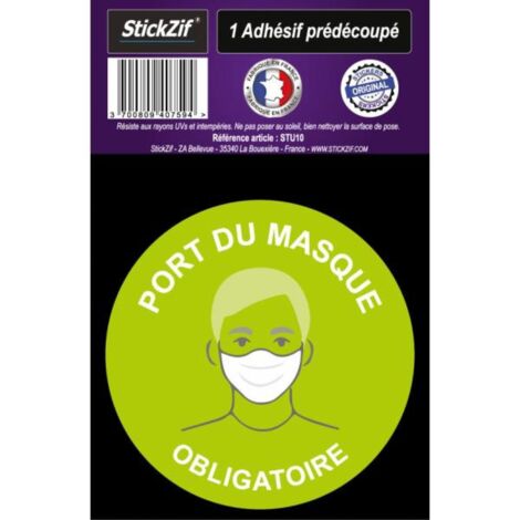 1 Adhesif Pre-Decoupe PORT Du Masque Obligatoire