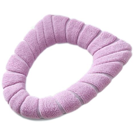 1 alfombrilla de cojín para asiento de inodoro retráctil lavable, cojín calentador para asiento de inodoro, funda universal para asiento de inodoro con cojín colorido (rosa)