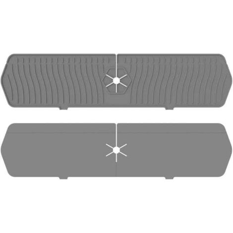 1 almohadilla para grifo, protector contra salpicaduras para fregadero de cocina, almohadilla grande de silicona gris para recolección de agua del grifo