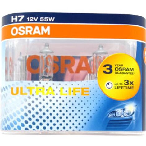 1 Ampoule halogène auto Osram ULTRALIFE H7 12V 64210ULT-HCB