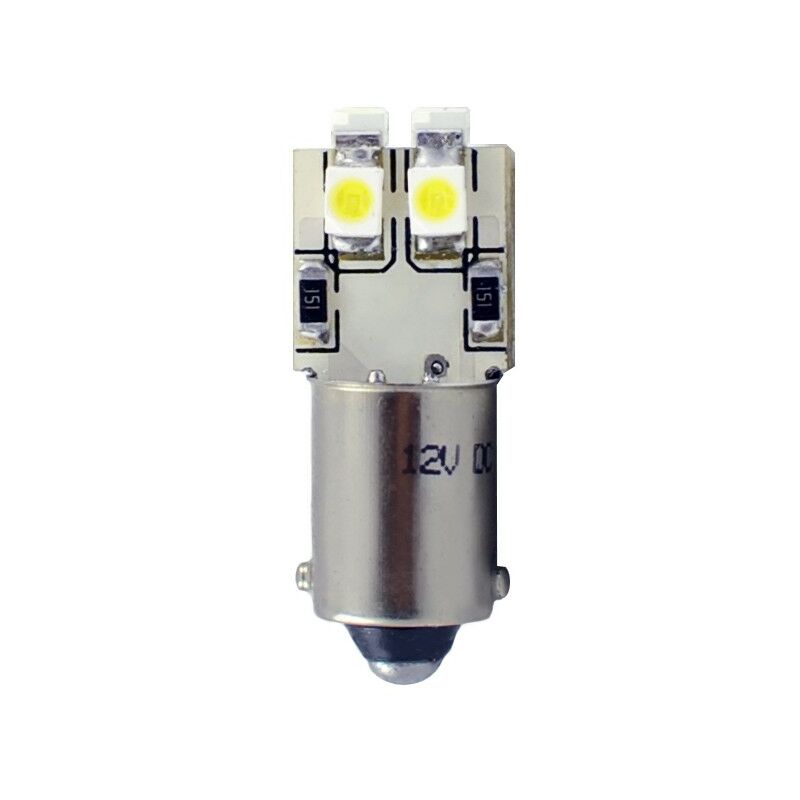 1 ampoule led blanc BA9s 6xSM3528 12V 0.48W