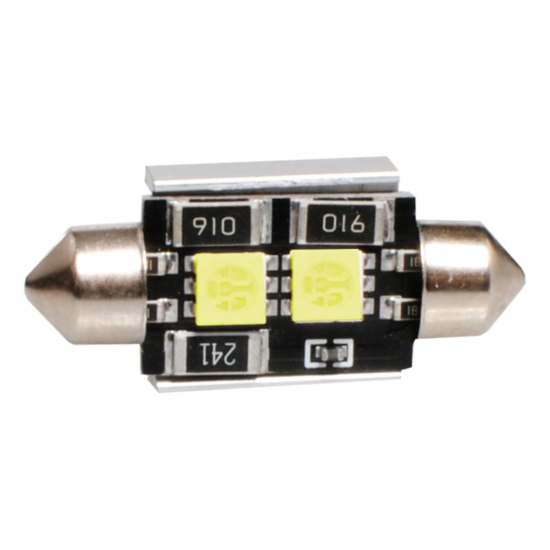 1 Ampoule navette C5W 36mm canbus 2 leds SMD5050 12V 0,48W blanc