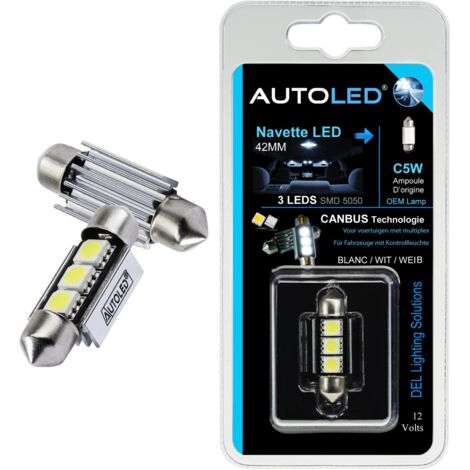 1 ampoule navette LED 42mm C5W C10W CANBUS