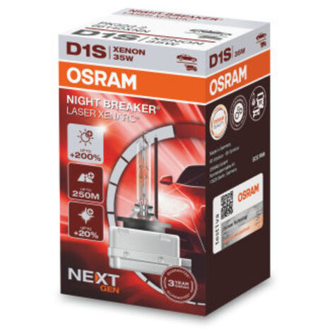 1 Ampoule Xénon auto Osram XENARC® NIGHT BREAKER® LASER D1S 66140XNN