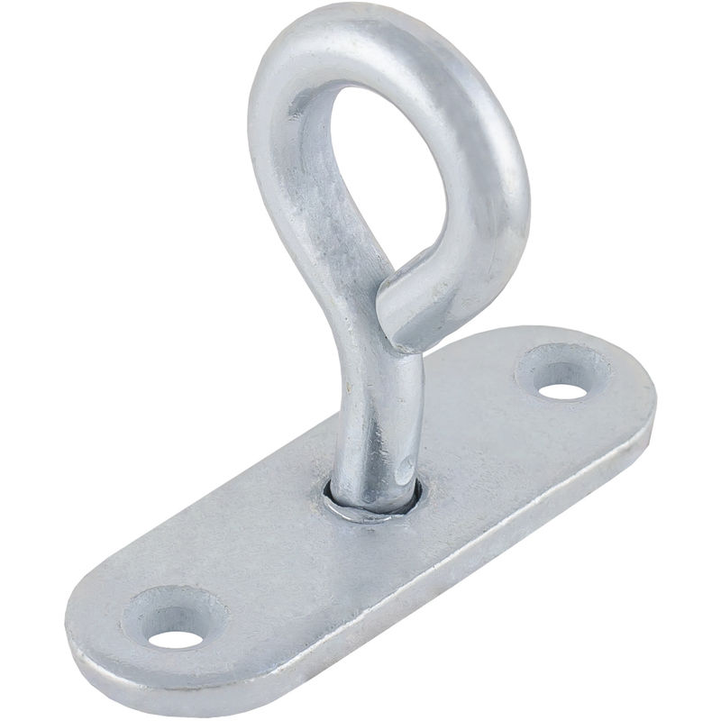 

1 anilla con base galvanizada amarilla, medidas de 45x15mm