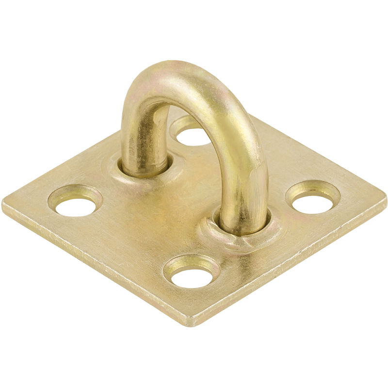 

1 anilla con base galvanizada amarilla, medidas de 50x50x35mm