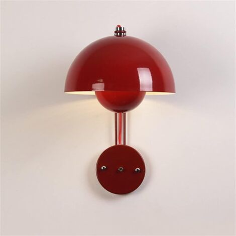 1 aplique de pared moderno con diseño de brácteas florales, lámpara de pared LED creativa con interruptor rojo, 23x36cm