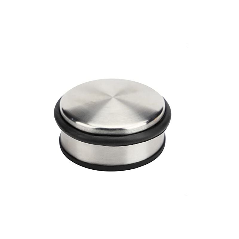 1 arrêt de porte en acier inoxydable massif. Arrêt de porte de sol robuste de conception moderne avec anneau en caoutchouc pour protéger la porte.