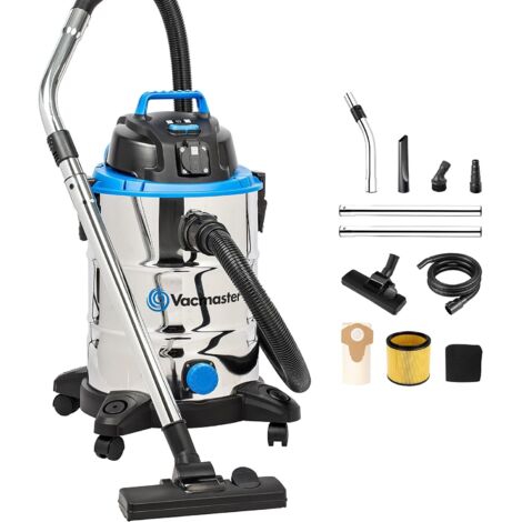 1 - Aspirateur Eau Et Poussière - Acier Inoxydable - Fonction Soufflerie 1500W 30L Pour Maison Atelier Garage Inox