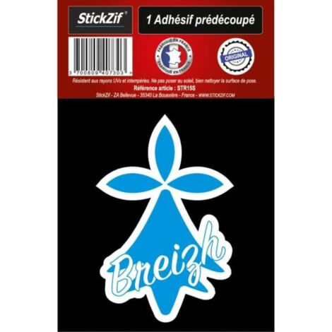 1 Autocollant Hermine Bleue Breizh