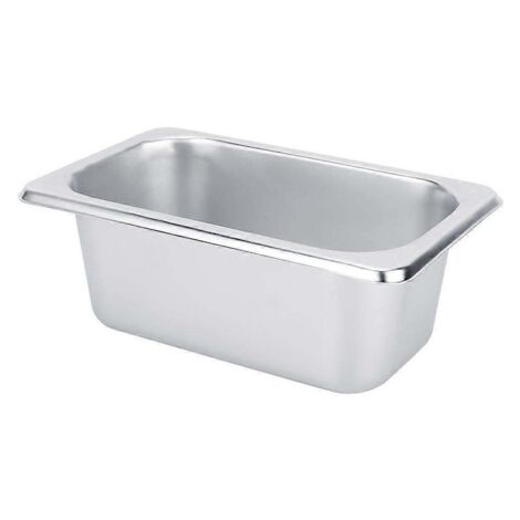 1 bac à aliments en acier inoxydable pour buffet, assiettes, pots, plateau, porte-plats, récipient alimentaire carré