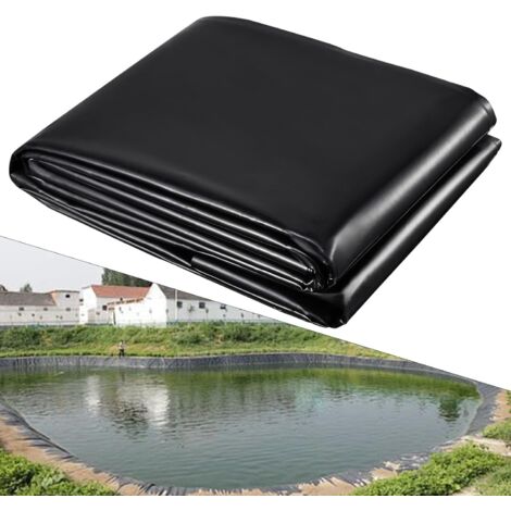 1 Bâche Étang PEHD Noir Résistant UV Pour Bassin Poissons Lotus Fontaine Jardin