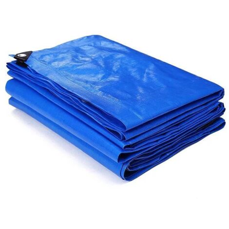 1 bâche multifonctionnelle imperméable et résistante aux UV - 90 g/m² - 3 x 3 m (bleue)
