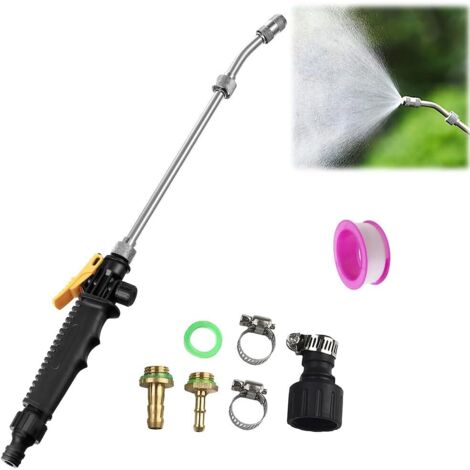 1 Baguette de Pulvérisation, 56cm, Acier Inoxydable, Buse Réglable, Raccords Laiton, Jardin, Lavage Voiture