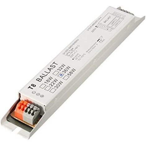 1 Ballast Électronique T8 2X36W 220-240V Pour Lampe Fluorescente Sans Stroboscope