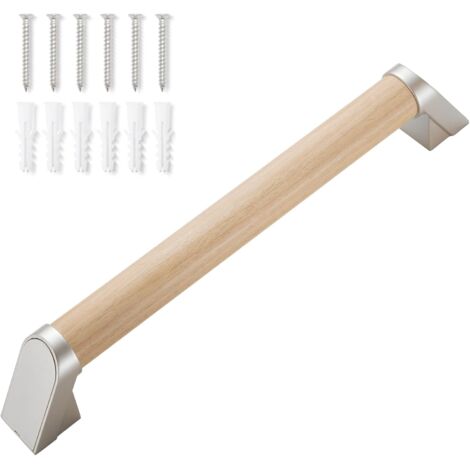 1 - Barre D'appui - Poignée De Sécurité - Imperméable Antidérapant Pour Salle De Bain Et WC - Imitation Bois - 30x5cm
