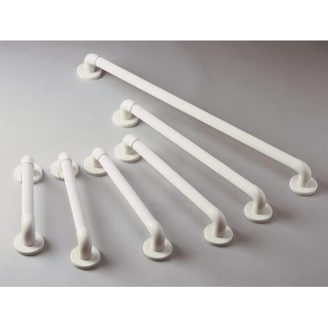 1 - Barre D'Appui - Rail De Sécurité - En PVC Cannelé - Aide à La Mobilité Pour Salle De Bain Et Escalier - Intérieur Et Extérieur - Blanc - 61 cm