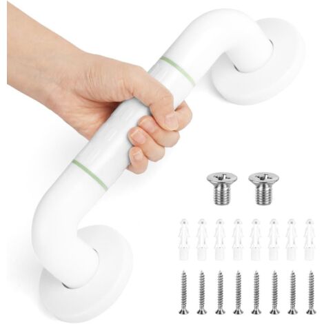 1 Barre d'appui,Acier inoxydable 304,Surface antidérapante,Anneau phosphorescent,Salle de bain