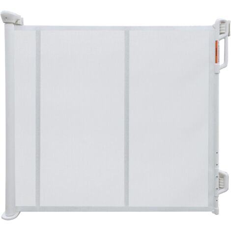 1 barrière de sécurité rétractable, largeur 55 pouces, hauteur 33,5 pouces, filet gris, intérieur et extérieur