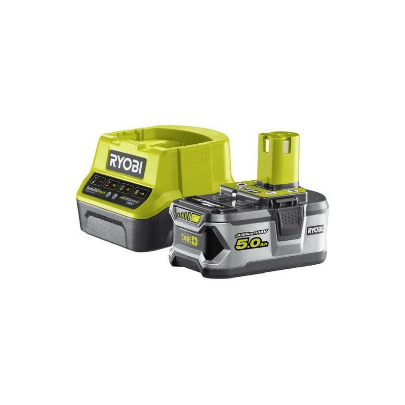 

Cargador rápido de 2.0A y batería de Litio+ de 18V 5Ah One+ - RC18120-150 - Ryobi
