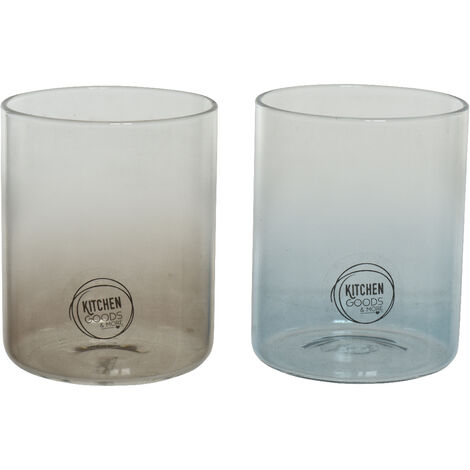 1 BICCHIERE IN VETRO COLORE ASSORTITO 10CM CUCINA PRANZO CENA