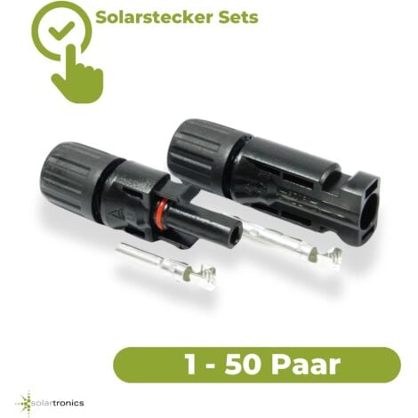 1 bis 50 Paar Solar Stecker für Solarkabel 4-6 mm² PV Stecker kompatibel mit MC4 1 Paar