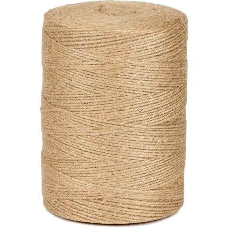 1 Bobine Ficelle Jute 2mm, 800m Corde Naturelle Résistante, Pour Jardinage Et Bricolage