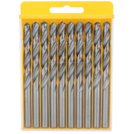1 Boîte de 10 Mèches à Bois en Acier Rapide, Tige Droite pour Perceuse Manuelle, Diamètre 8.5mm/4241