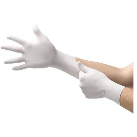 1 boîte de gants jetables épais blancs taille L