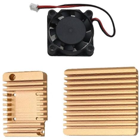 1. Boîtier de refroidissement en métal pour routeur CNC Mini NanoPi R2S, avec ventilateur intégré, protection robuste et dissipation thermique optimisée. (130 caractères)