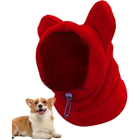 1 Bonnet Chien, Polaire Douce, Cache-Oreilles, Écharpe Chauffe-Cou, Ajustable, Hiver Plein Air
