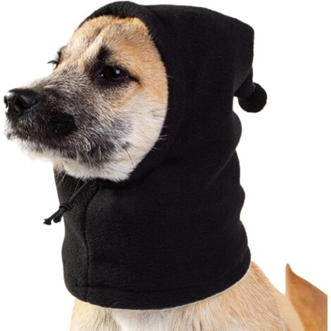 1 Bonnet pour chien, enveloppement tête, protection oreilles, matière peluche, hiver extérieur