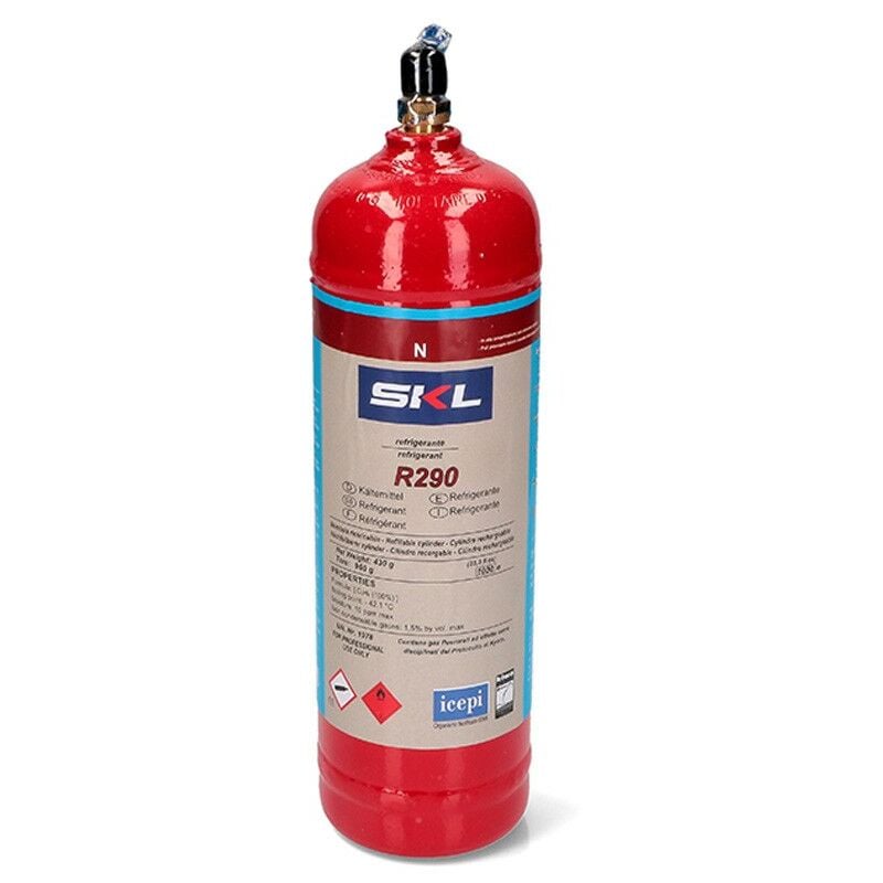 3 Refrigerant Gas Bottles R290 + 370Gr Valve Propane US