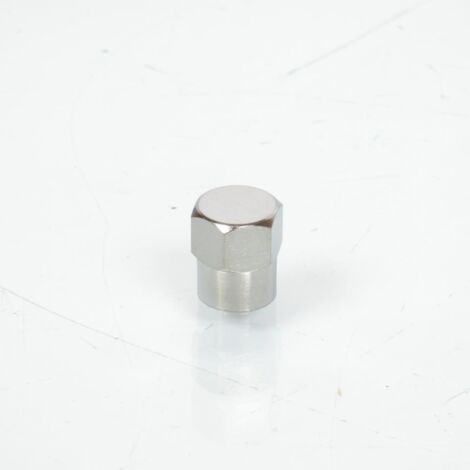 1 Bouchon de valve en acier chromé pour moto scooter auto cyclo
