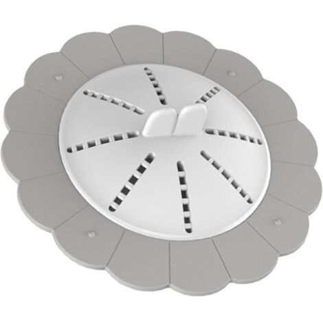 1 bouchon de vidange anti-obstruction pour cheveux, installation facile et matériau, performance multifonctionnelle, filtrage efficace des débris, convient pour la cuisine et (gris, 14 cm)