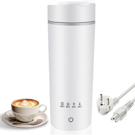 1 Bouilloire portable,Acier inoxydable,4 niveaux température,380ml,Voyage Camping Bureau