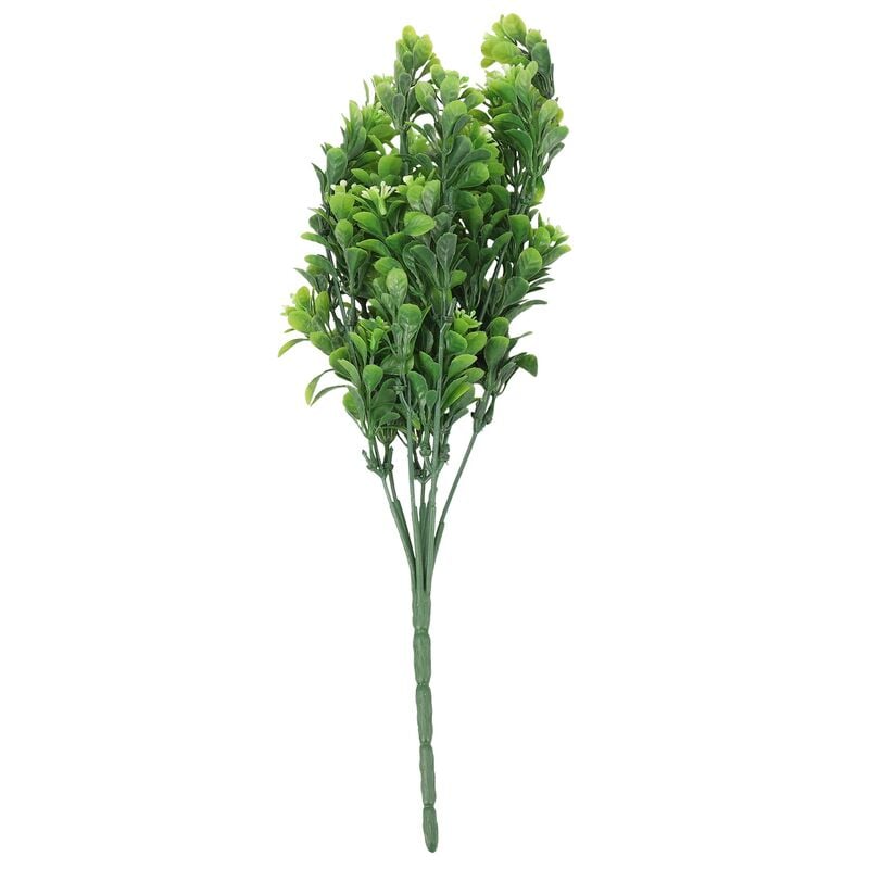 1 Bouquet 7 Têtes Réalistes Plante Artificielle Herbe Verte Jardin Home Decor