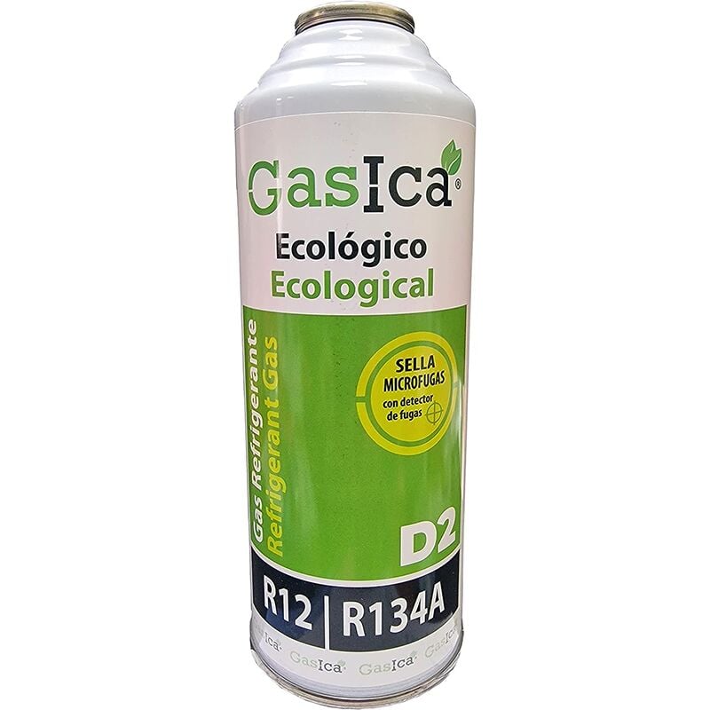 Gasica - 1 Bouteille à gaz écologique D2 226g Substitut R12, R134A Freeze Organic