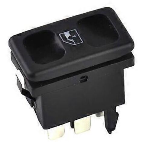 1 bouton de commande de lève-vitre en plastique noir pour voiture, référence 191959855 BDP605, compatible avec Golf MK2 (1987-1989).