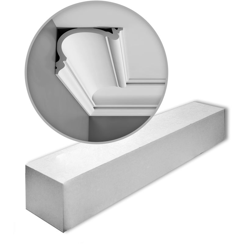 Orac - 1 Box 10 pieces Cornices Mouldings 20 m Decor C342 luxxus - white